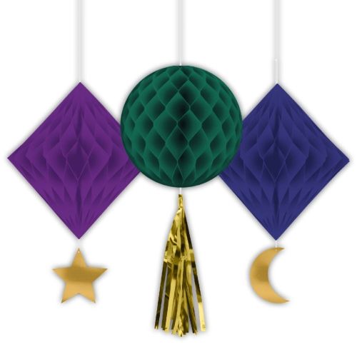 Opulent Eid Honeycomb Decorations