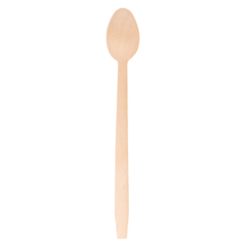 100 x Compostable Long Wooden Ice Cream Sundae Spoon