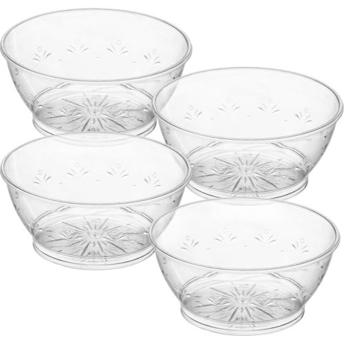 12 x Reusable Clear Plastic 5oz Bowls 
