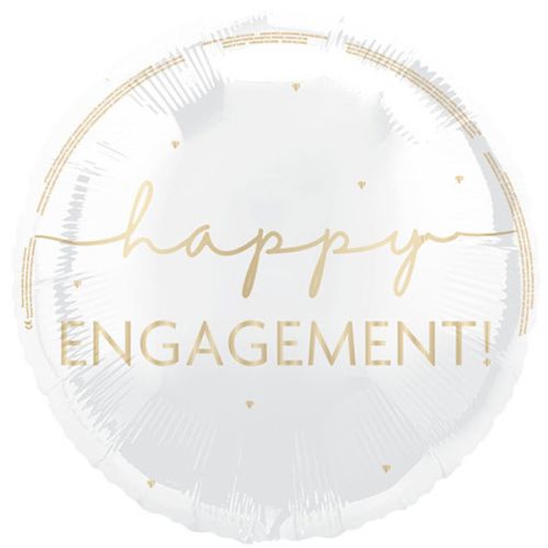 Gold 'Happy Engagement' Sparkle Foil Balloon