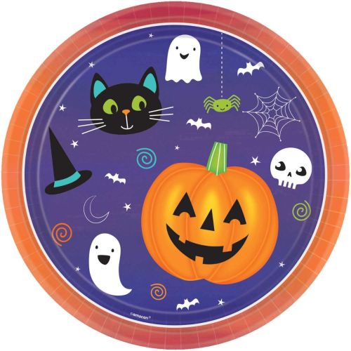 8 x Halloween Friends Paper 9" Plates 