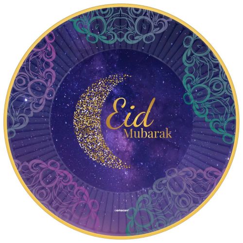12 x Opulent Eid Paper Plates
