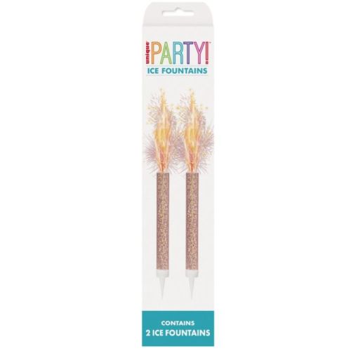 2 x Rose Gold Prismatic Firework Candles