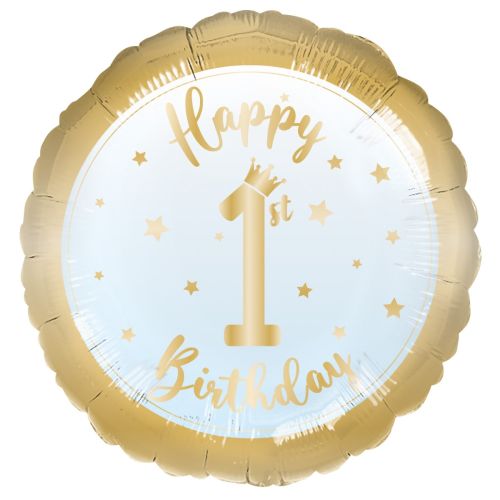 1st Birthday Blue Standard Foil Balloon 