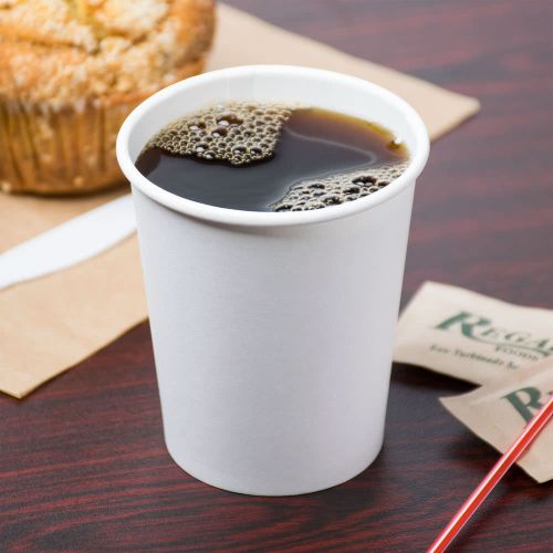 1000 x White 8oz Single Wall Paper Coffee Cups