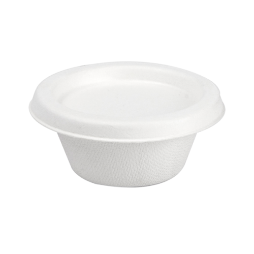 50 x Bagasee 2oz Dip Bowl With Lid 