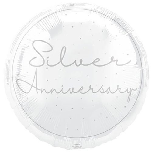 Silver Anniversary Sparkle Foil Balloon 