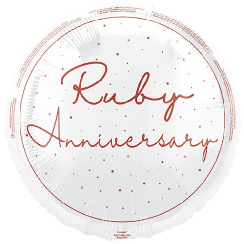 Ruby Anniversary Sparkle Foil Balloon