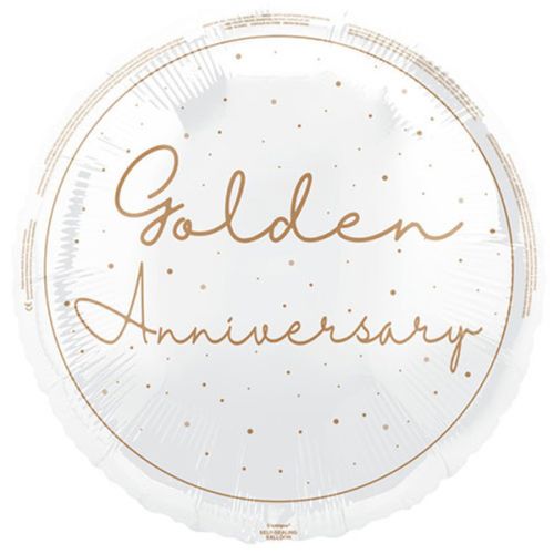 Golden Anniversary Sparkle Foil Balloon