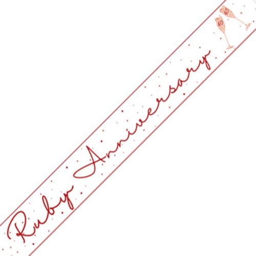 Ruby Anniversary Sparkle Foil Banner
