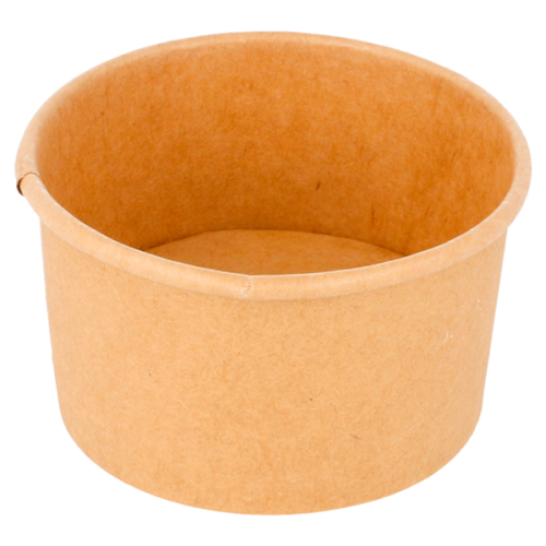 50 x Kraft Brown Paper Ice Cream Tubs - 2.5oz/70ml