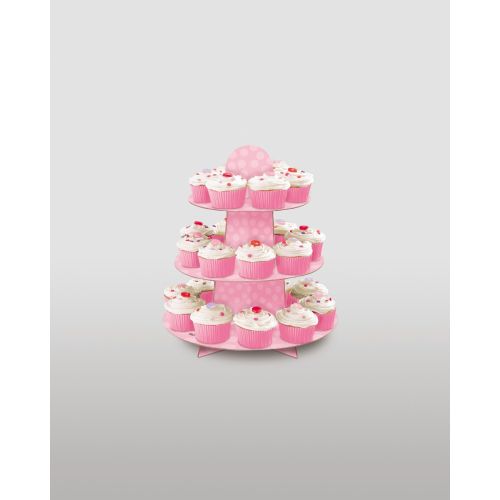 Pink 3 Tier Cupcake Stand