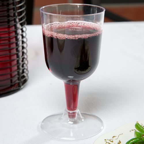 8 x Plastic 2 Piece 175ml Wine Goblets