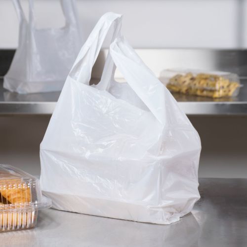 100 x Medium Duty Plastic Vest Carrier Bags - 11 x 17 x 21"