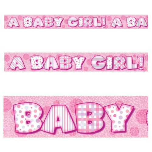 Baby Girl Prismatic Foil Banner