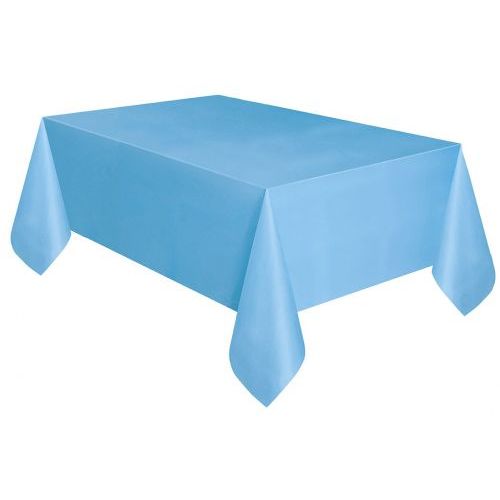 Baby Blue Rectangular Plastic Tablecover