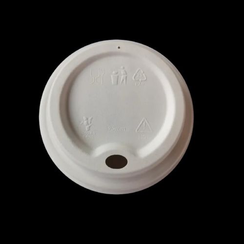 100 x Compostable Bagasse Sip Lid for 12oz Hot Drinks Cup