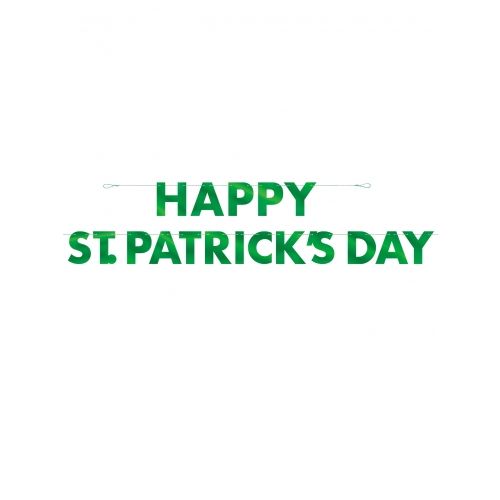 Happy St Patrick's Day Metallic Letter Banner