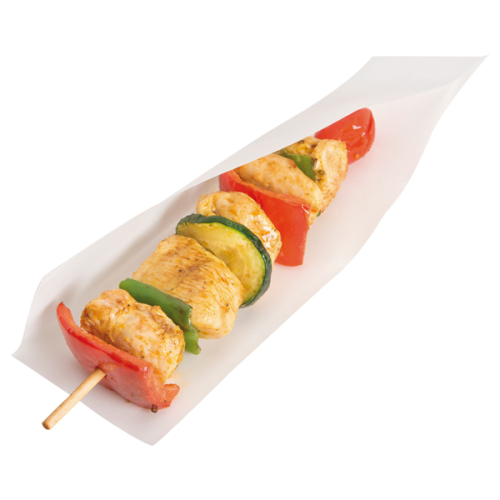 100 x White 2 Sides 22cm Open Greaseproof Paper Kebab/Hotdog Bags 