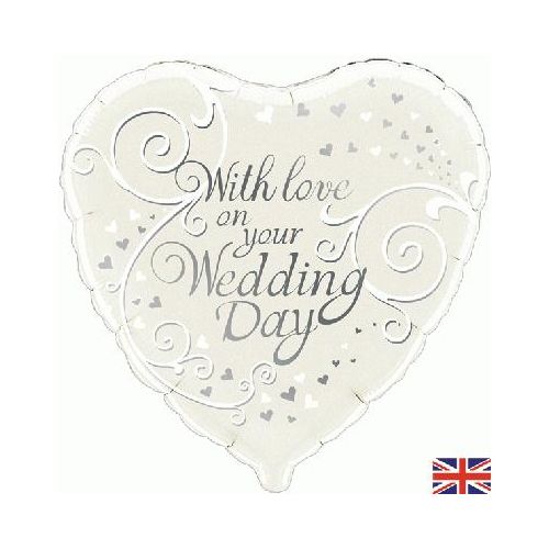 With Love On Your Wedding Day Std Foil Balloon