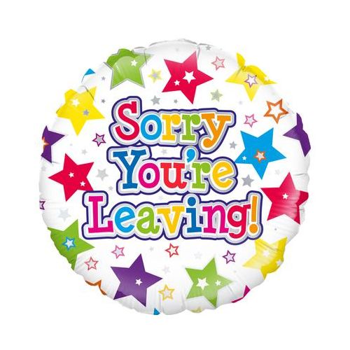 Sorry You're Leaving Stars Std Foil Balloon