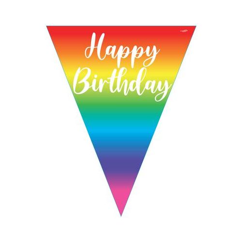 Rainbow Script Happy Birthday Foil Bunting