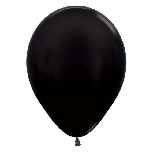 Sempertex 12" Latex Balloons-Black