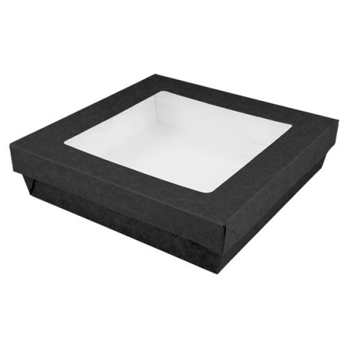 50 x Large Black Kray Food Boxes and Lids 