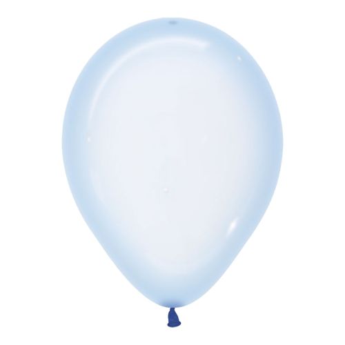 Blue Pastel Crystal Latex Balloons