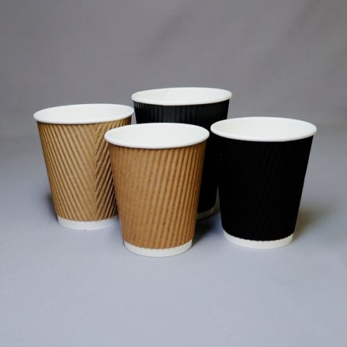 Ripple Triple Wall Hot Drink Cups - Multiple Sizes / Colours