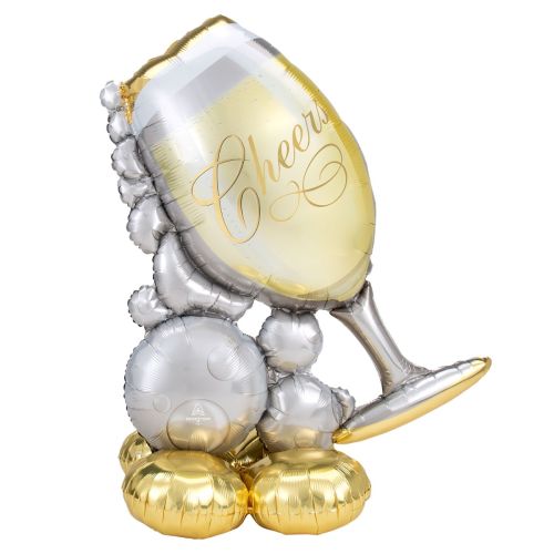 Large Bubbly Wine Glass Airloonz Foil Balloon