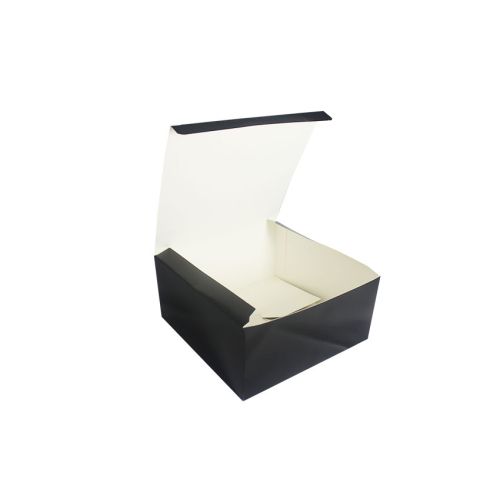 500 x Black Card Square Food/Burger Boxes