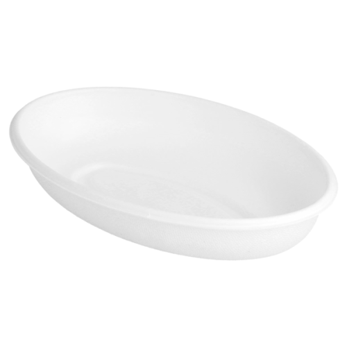 50 x Small Oval Bagasse Food Bowl 