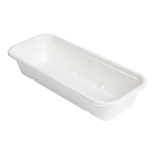 Compartment Long Bagasse Food Tray - Multiple Sizes