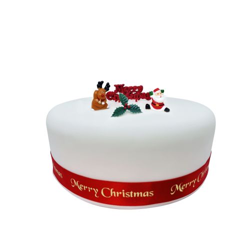 4 Piece Cheerful Christmas Scene Cake Decoration Kit
