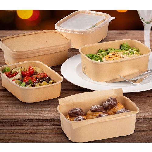 Stagione Rectangular Kraft Food Trays - Multiple Sizes (Pack of 300)