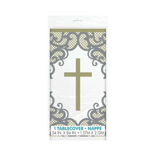 Fancy Gold And Silver Communion Rectangular Tablecover