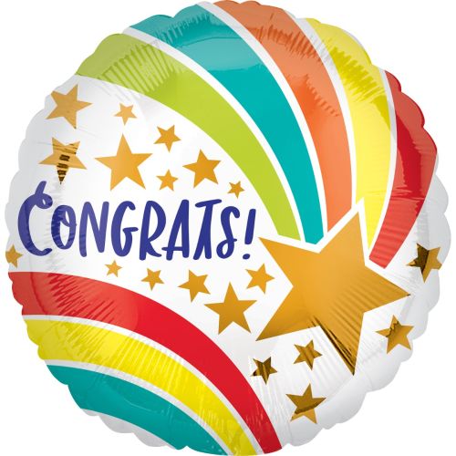 Congrats Shooting Star Standard Foil Balloon