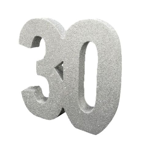 30 Silver Glitter Table Decoration