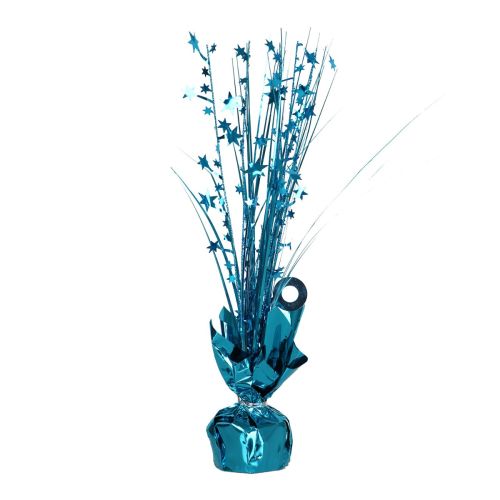 Caribbean Blue Foil Spray Centrepiece Balloon Weight