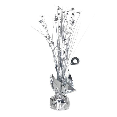 Silver Foil Spray Centrepiece Balloon Weight