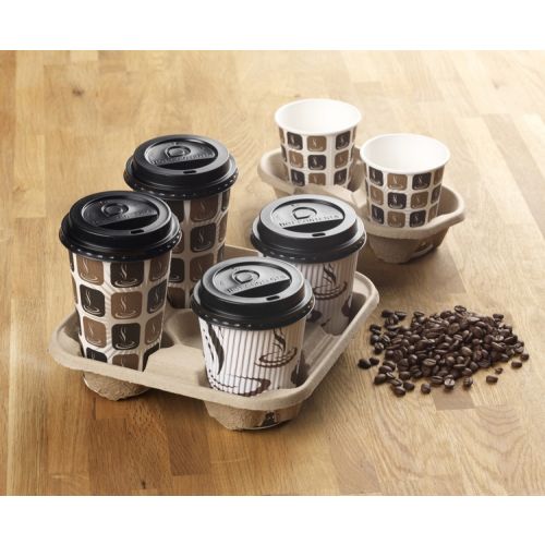 Moulded Pulp Cup Carry Tray