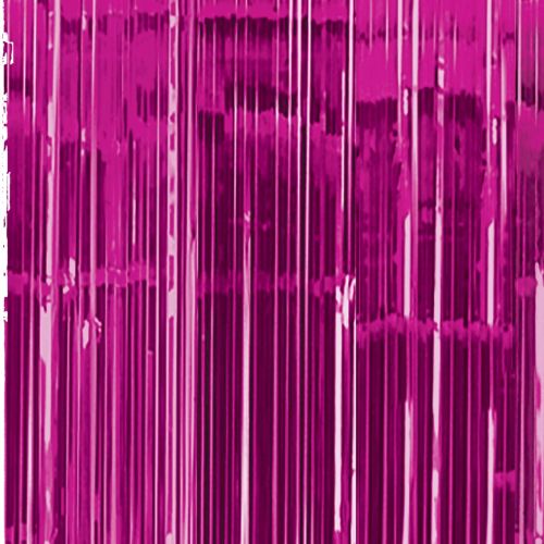 Metallic Hot Pink Foil Door Curtain