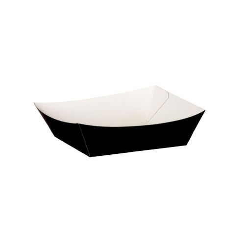 500 x 5" Black Card Square Burger Trays