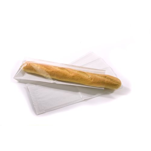 1000 x White Sulphite Film Fronted Baguette Bags