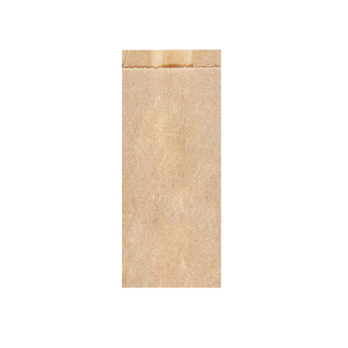 500 x Kraft Brown Greaseproof Parchment Paper Bags - 12+4x26cm