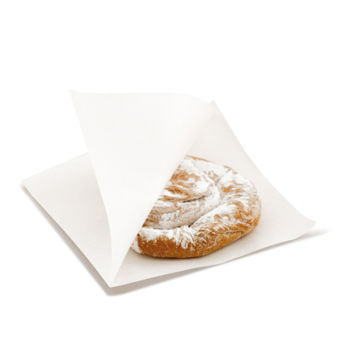 100 x White 2 Sides Open Greaseproof Paper Bags - Multiple Sizes