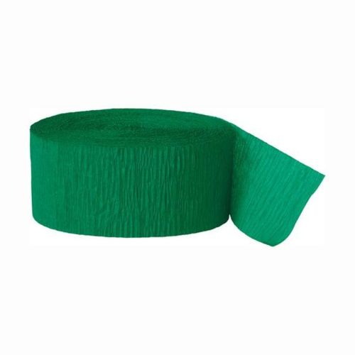 Emerald Green Crepe Paper Streamers Roll