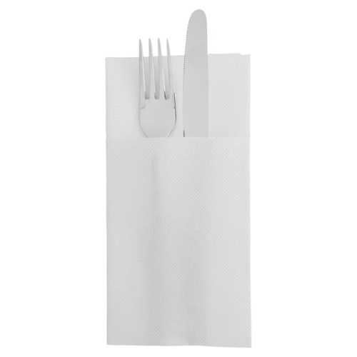 50 x White Kangaroo Double Point Napkins - 39 x 40cm