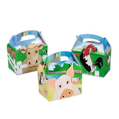 250 x Colpac Farmyard Printed Meal Boxes